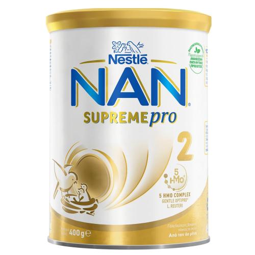 Nestle NAN Supreme Pro 2, 5HMO Complex Γάλα σε Μορφή Σκόνης Δεύτερης Βρεφικής Ηλικίας με Συνδυασμό 5 Ολιγοσακχαριτών Μητρικού Γάλακτος 400gr