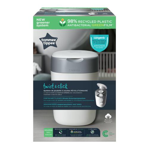 Tommee Tippee Twist & Click Κωδ 85101201 Κάδος Απόρριψης Πάνας 1 Τεμάχιο - Cotton White