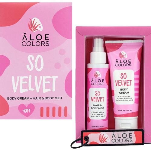 Aloe Colors Promo So Velvet Body Cream 100ml, So Velvet Hair & Body Mist 100ml & Δώρο Μπρελόκ 1 Τεμάχιο