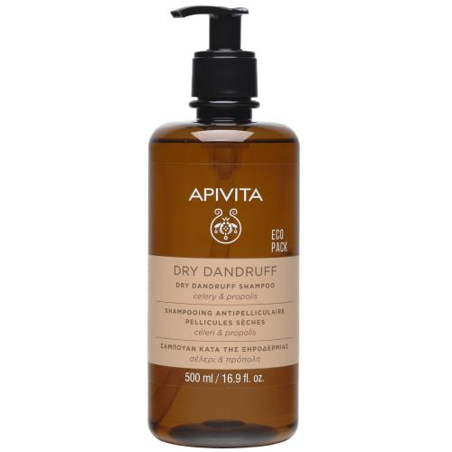 Apivita Dry Dandruff Shampoo with Celery & Propolis Eco Pack Σαμπουάν Κατά της Ξηροδερμίας με Σέλερι & Πρόπολη 500ml