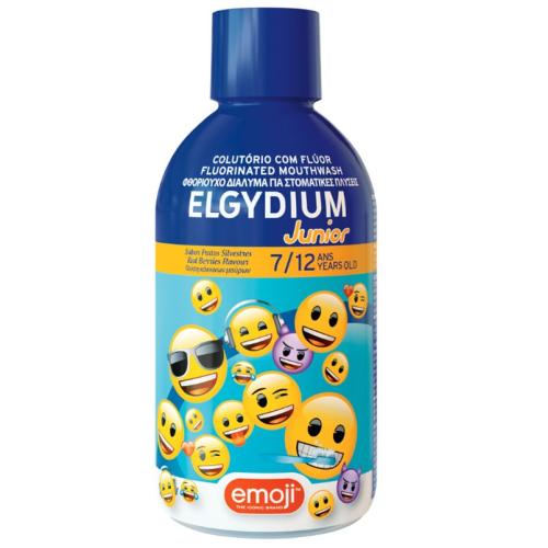 Elgydium Junior Emoji 7/12 Years Στοματικό Διάλυμα για Παιδιά με Γεύση Κόκκινων Μούρων 500ml