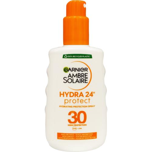 Garnier Ambre Solaire Hydra 24H Hydrating Protection Spray Spf30 Ενυδατικό Αντηλιακό Spray Σώματος Υψηλής Προστασίας 200ml