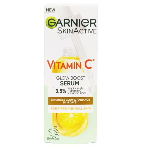 Garnier Skin Active Vitamin C Glow Boost Serum Ορός Προσώπου με Βιταμίνη C για Λάμψη & Μείωση της Εμφάνισης Κηλίδων 30ml