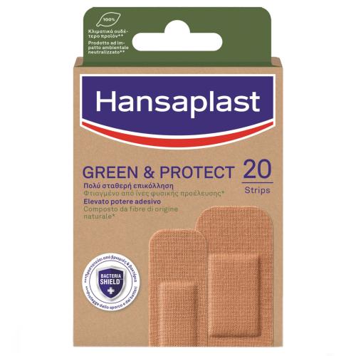 Hansaplast Green & Protect Eco Friendly Plaster Επιθέματα Πληγών Φιλικά προς το Περιβάλλον 20 Strips