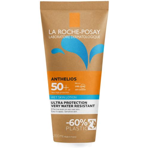 La Roche-Posay Anthelios Wet Skin Lotion Spf50+ Αντηλιακό Γαλάκτωμα Σώματος Πολύ Υψηλής Προστασίας για Ξηρές, Ευαίσθητες Επιδερμίδες, Ανθεκτικό στο Νερό 200ml