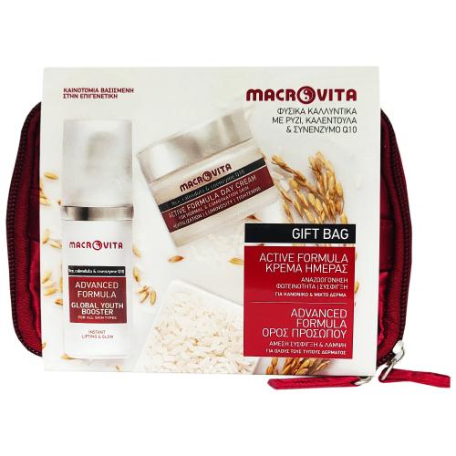 Macrovita Gift Bag Advanced Formula Booster Ορός Προσώπου 30ml & Active Formula Day Cream Normal Κρέμα Ημέρας 40ml