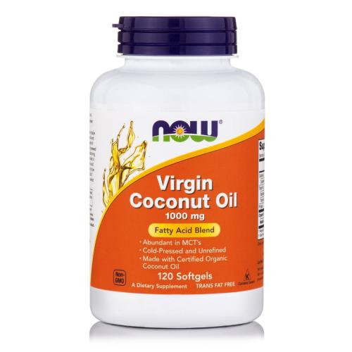 Now Foods Virgin Coconut Oil 1000mg Συμπλήρωμα Διατροφής με Βιολογικό Έλαιο Καρύδας 120 Softgels