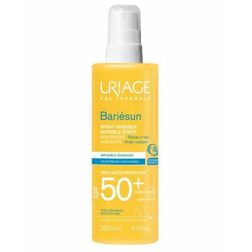 Uriage Bariesun Invisible Spray Spf50+ Fragrance Free Αντηλιακό Spray Σώματος Πολύ Υψηλής Προστασία, Χωρίς Άρωμα 200ml