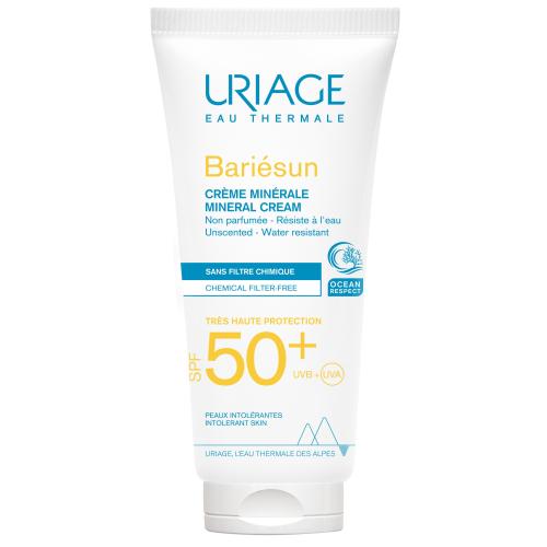 Uriage Bariesun Spf50+ Mineral Cream Αντηλιακή Κρέμα Προσώπου, Σώματος Πολύ Υψηλής Προστασίας, Κατάλληλη για Ευαίσθητο Δέρμα 100ml