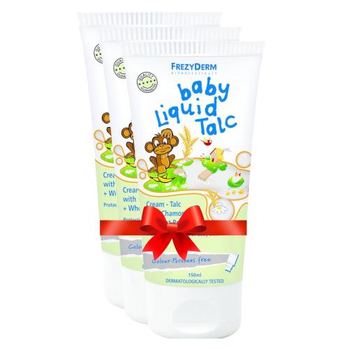 Frezyderm Πακέτο Προσφοράς Baby Liquid Talc Υγρή Πούδρα για την Περιποίηση της Βρεφικής & Παιδικής Επιδερμίδας 3x150ml