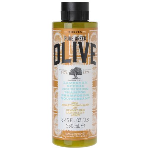 Korres Pure Greek Olive Σαμπουάν Θρέψης για Ξηρά & Αφυδατωμένα Μαλλιά 250ml