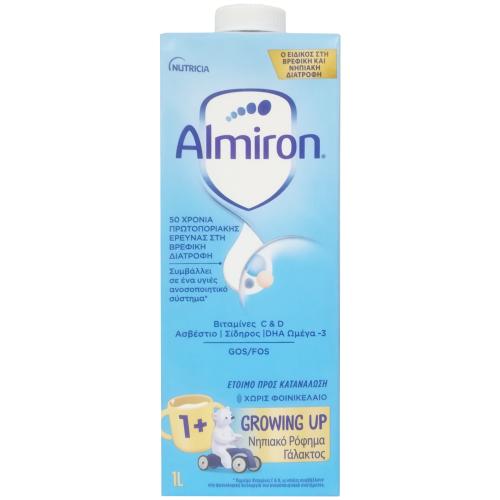 Nutricia Almiron Growing Up 1+ Ρόφημα Γάλακτος για Νήπια 1-2 Ετών Χωρίς Φοινικέλαιο 1L