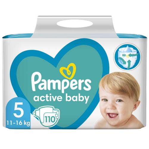 Pampers Active Baby Πάνες Mega Pack No5 (11-16 kg), 110 Πάνες