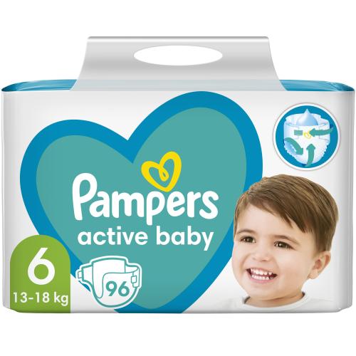 Pampers Active Baby Πάνες Mega Pack No6 (13-18 kg) 96 Πάνες