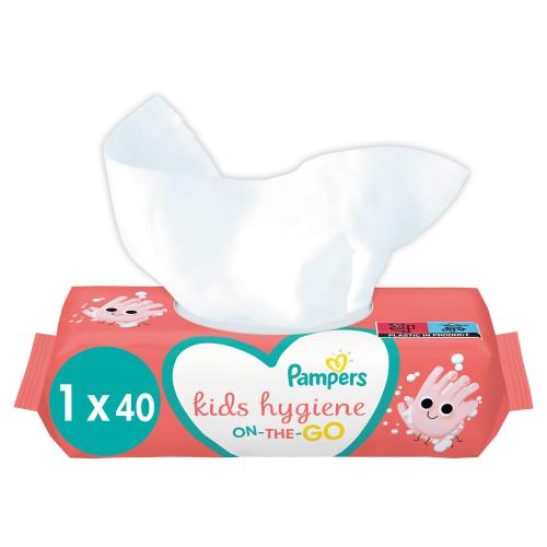 Pampers Kids Hygiene On the Go Παιδικά Μωρομάντηλα για Απαλή Καθαριότητα 40 Wipes