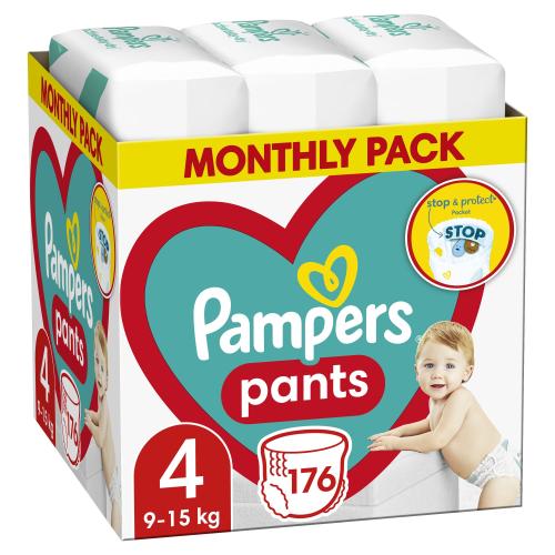 Pampers Pants Monthly Pack Νο4 (9-15kg) 176 πάνες