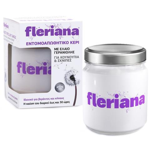 Power Health Fleriana Εντομοαπωθητικό Κερί με Φυσικό Έλαιο Γερανιόλης για Κουνούπια & Σκνίπες 130gr