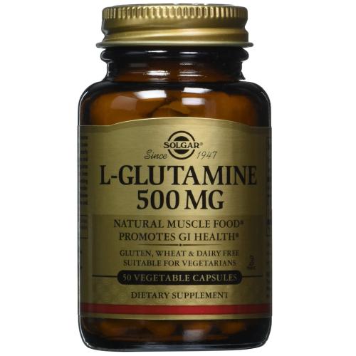 Solgar L-Glutamine 500mg Συμπλήρωμα Διατροφής, Βοηθά στις Εντερικές Διαταραχές & Βελτιώνει τη Λειτουργία του Εγκεφάλου 50veg.cap