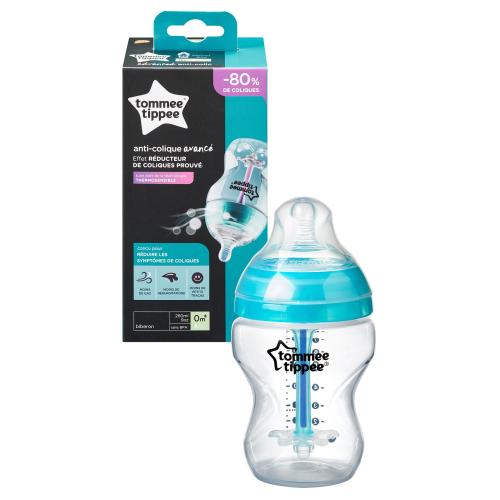 Tommee Tippee Advanced Anti-Colic Baby Bottle 0m+ Κωδ 42256985 Μπιμπερό Πολυπροπυλενίου Αργής Ροής με Θηλή Σιλικόνης Κατά των Κολικών 260ml