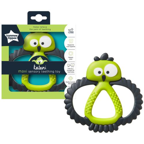 Tommee Tippee Kalany Maxi Sensory Teething Toy Κωδ 436480 Μεγάλο Μασητικό Παιχνίδι Κουκουβάγια 3m+ Πράσινο 1 Τεμάχιο