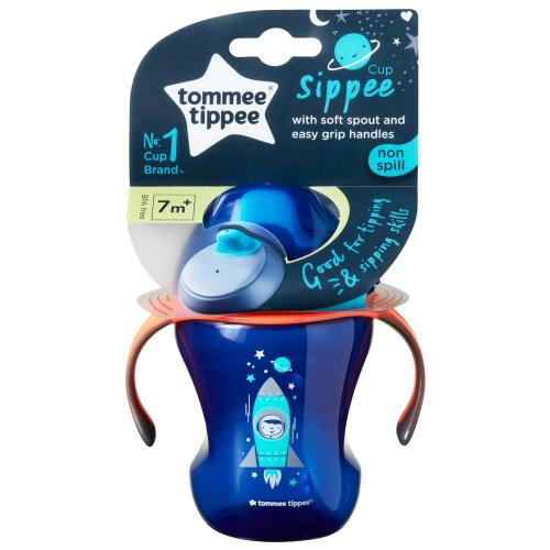 Tommee Tippee Soft Sippee Cup Κωδ 447153 Εκπαιδευτικό Κύπελλο με Στόμιο & Λαβές 7m+ Μπλε 230ml