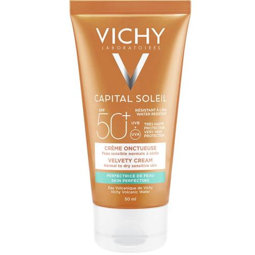 Vichy Capital Soleil Velvety Creme Spf50+ Αντηλιακή Κρέμα Προσώπου Πολύ Υψηλής Προστασίας για Βελούδινη Επιδερμίδα 50ml