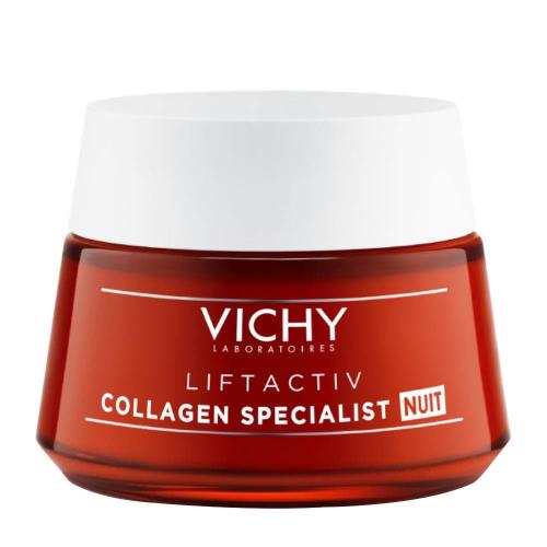 Vichy Liftactiv Collagen Specialist Night Κρέμα Νύχτας για Επανόρθωση Βαθιών Ρυτίδων με Βιοπεπτίδια & Ρεσβερατρόλη 50ml