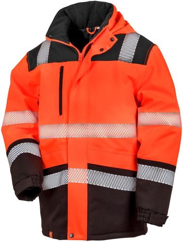 Μπουφάν ασφαλείας αδιάβροχο Softshell Result R475X Fluorescent Orange/Black