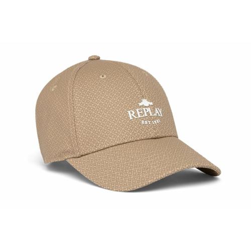 REPLAY μπεζ καπέλο AW4300