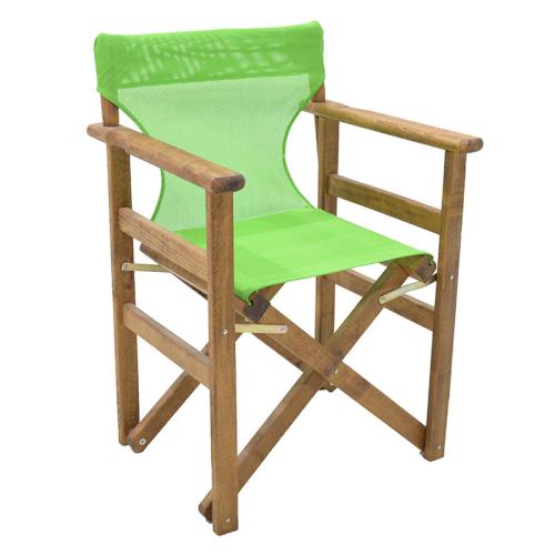 Καρέκλα-πολυθρόνα σκηνοθέτη Retto pakoworld μασίφ ξύλο οξιάς καρυδί-πανί λαχανί (Σετ 2 Τεμάχια) - PAKO WORLD - 237-000021