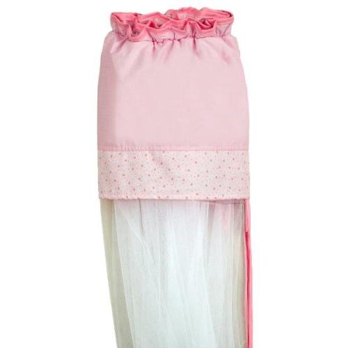 Κουνουπιέρα Λίκνου Nylon-Βαμβακερή 160x360εκ. Baby Pink (Ύφασμα: Βαμβάκι 100%, Υλικό: Nylon, Χρώμα: Ροζ) - Ο Κόσμος του Μωρού - 5205626852513