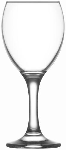 Ποτήρι Κρασιού Γυάλινο Διάφανο Empire LAV 245ml LVEMP55325Z (Σετ 6 Τεμάχια) (Υλικό: Γυαλί, Χρώμα: Διάφανο , Μέγεθος: Κολωνάτο) - LAV - LVEMP55325Z