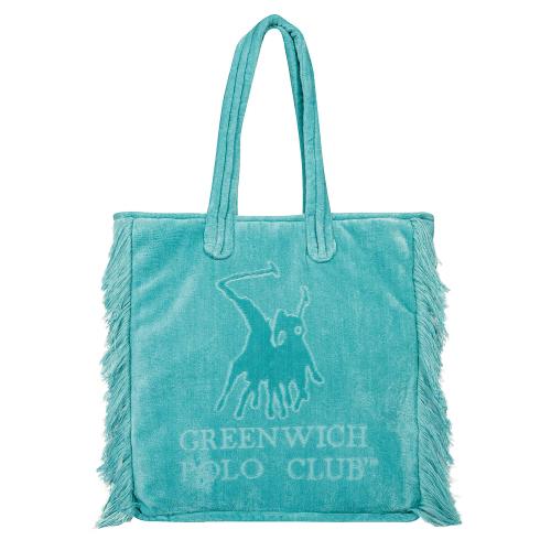 Τσάντα Θαλάσσης Βαμβακερή 42x45εκ. Essential 3733 Τυρκουάζ Greenwich Polo Club (Ύφασμα: Βαμβάκι 100%, Χρώμα: Τυρκουάζ) - Greenwich Polo Club - 268424503733