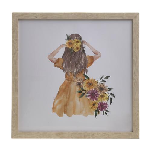 Πίνακας Printed Γυναικεία Φιγούρα inart 30x30εκ. 3-90-763-0096 (Υλικό: Πλαστικό) - inart - 3-90-763-0096