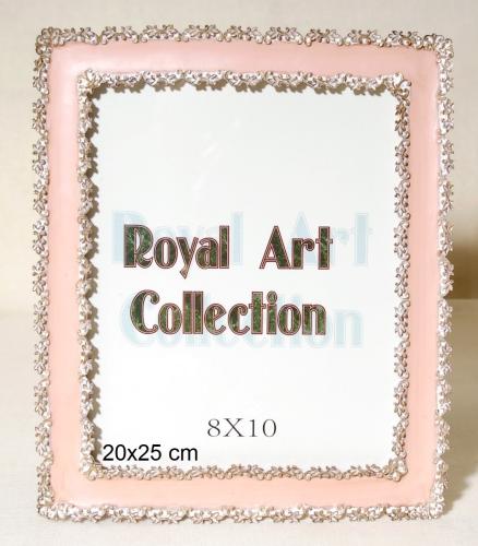 Κορνίζα Πολυεστερική Λευκή-Ροζ Royal Art 20x25εκ. YUA3/327/81P (Χρώμα: Λευκό, Υλικό: Πολυεστερικό) - Royal Art Collection - YUA3/327/81P