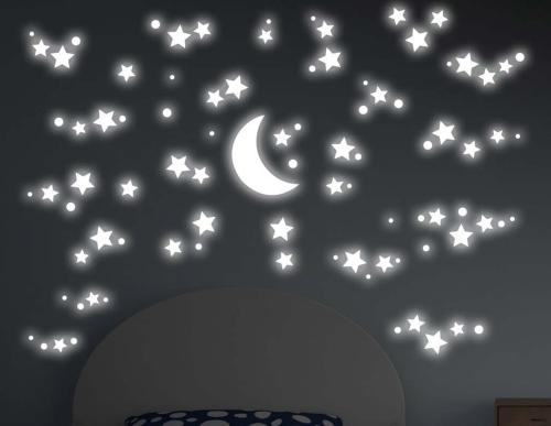 Αυτοκόλλητο Τοίχου Φωσφοριζέ Starry Night Ango 200x150εκ. 18109 - ango - ANGO_18109