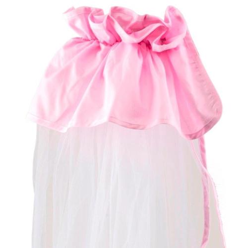 Κουνουπιέρα Κρεβατιού Nylon-Βαμβακερή 180x540εκ. Pink (Ύφασμα: Βαμβάκι 100%, Υλικό: Nylon, Χρώμα: Λευκό) - Ο Κόσμος του Μωρού - 5205626800019