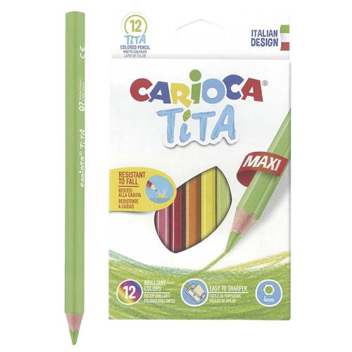 Σετ 12τμχ Ξυλομπογιές Γίγας Με Οικολογικά Χρώματα Carioca Jumbo 60-390 - CARIOCA - 60-390