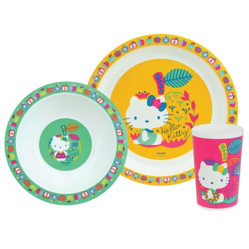 Παιδικό Σετ Φαγητού 3τμχ Hello Kitty ANGO 005988 (Υλικό: Πολυπροπυλένιο, Μέγεθος: Παιδικά) - ango - ANGO_005988