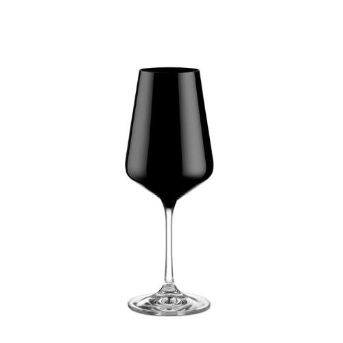 Σετ 6τμχ Ποτήρι Κρασιού Κρυστάλλινο 350ml Sandra 20-2 Capolavoro (Υλικό: Κρύσταλλο, Χρώμα: Μαύρο, Μέγεθος: Κολωνάτο) - Capolavoro - 20-2
