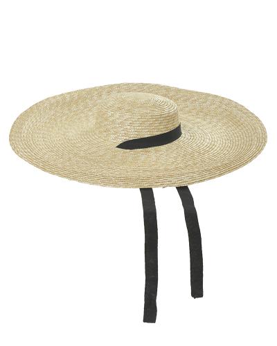 Καπέλο Ψάθινο Μπεζ Με Κορδέλα ble 7x20εκ. 5-49-151-0407 (Υλικό: Ψάθινο, Χρώμα: Μαύρο) - ble - 5-49-151-0407