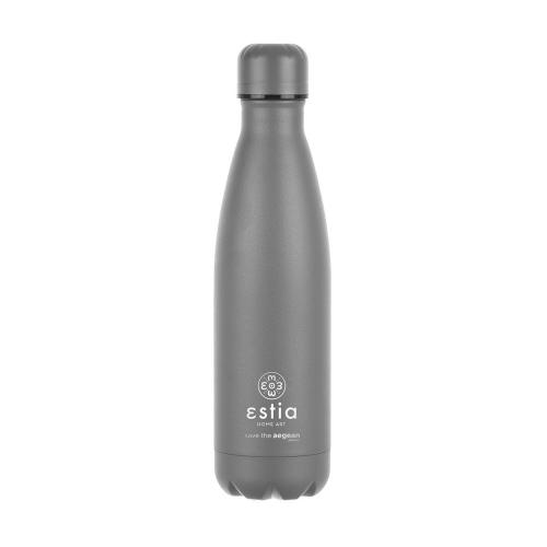 Θερμός-Μπουκάλι Ανοξείδωτο Flask Lite Save The Aegean Fjord Grey Estia 500ml-7x7x26,6εκ. 01-18016 (Υλικό: Ανοξείδωτο, Χρώμα: Γκρι) - estia - 01-18016