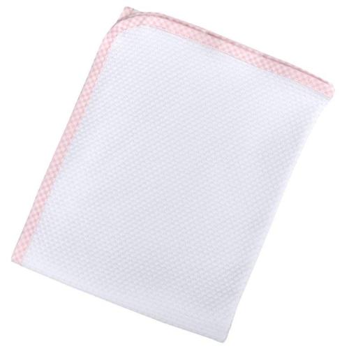 Πάνα Πικέ Βαμβακερή Bebe 80x80εκ. White-Pink (Ύφασμα: Βαμβάκι 100%, Χρώμα: Λευκό) - Ο Κόσμος του Μωρού - 5205626308416