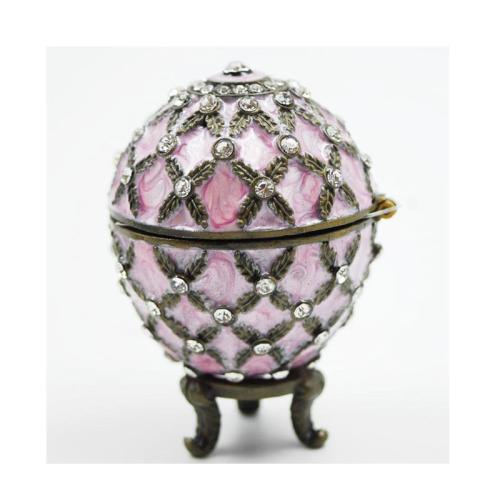 Διακοσμητικό Κουτάκι Μινιατούρα Αυγό Ροζ Με Σμάλτο & Στρας Royal Art 6,5εκ. BOS8963P (Χρώμα: Ροζ) - Royal Art Collection - BOS8963P