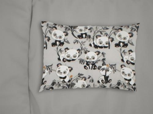 Μαξιλαροθήκη Φανελένια 50x70εκ. Panda Bear 96 Grey DimCol (Ύφασμα: Φανέλα, Χρώμα: Γκρι) - DimCol - 32211647013