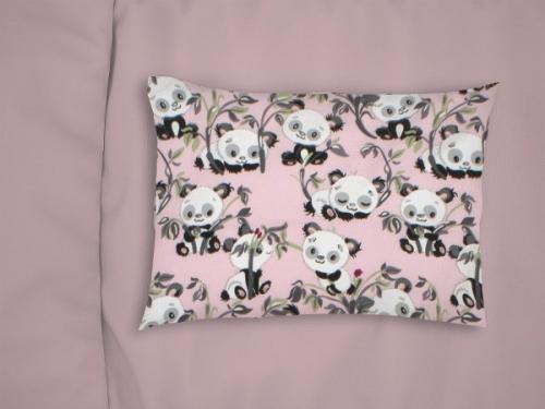 Μαξιλαροθήκη Φανελένια 50x70εκ. Panda Bear 97 Pink DimCol (Ύφασμα: Φανέλα, Χρώμα: Ροζ) - DimCol - 32211647014