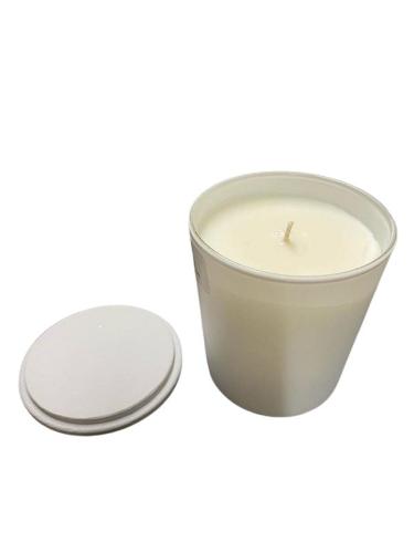 Κερί Αρωματικό Σόγιας Σε Λευκό Ποτήρι Με Καπάκι 7x9εκ. Baby Powder 24122 (Χρώμα: Λευκό) - 24home.gr - 24122