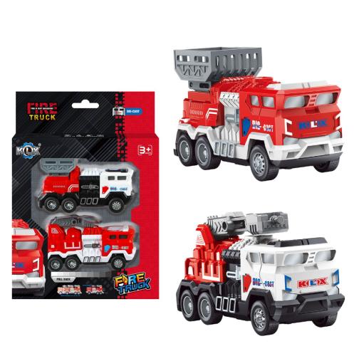 Σετ 2τμχ Πυροσβεστικά Οχήματα Pull Back Σε Κουτί Toy Markt 17x24x5εκ. 70-2234 - Toy Markt - 70-2234