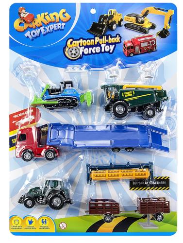 Σετ Οχήματα Pull Back Happy Farm Σε Καρτέλα 31x6x43εκ.Toy Markt 70-2193 - Toy Markt - 70-2193