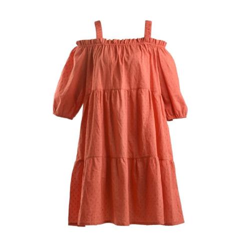 Φόρεμα Φαρδύ Κοραλί Small Ble 5-41-347-0038 (Ύφασμα: Βαμβάκι 100%, Χρώμα: Κοραλί ) - ble - 5-41-347-0038